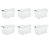 Sterilite 66 Qt. Latch Box Stadium Blue Case of 6