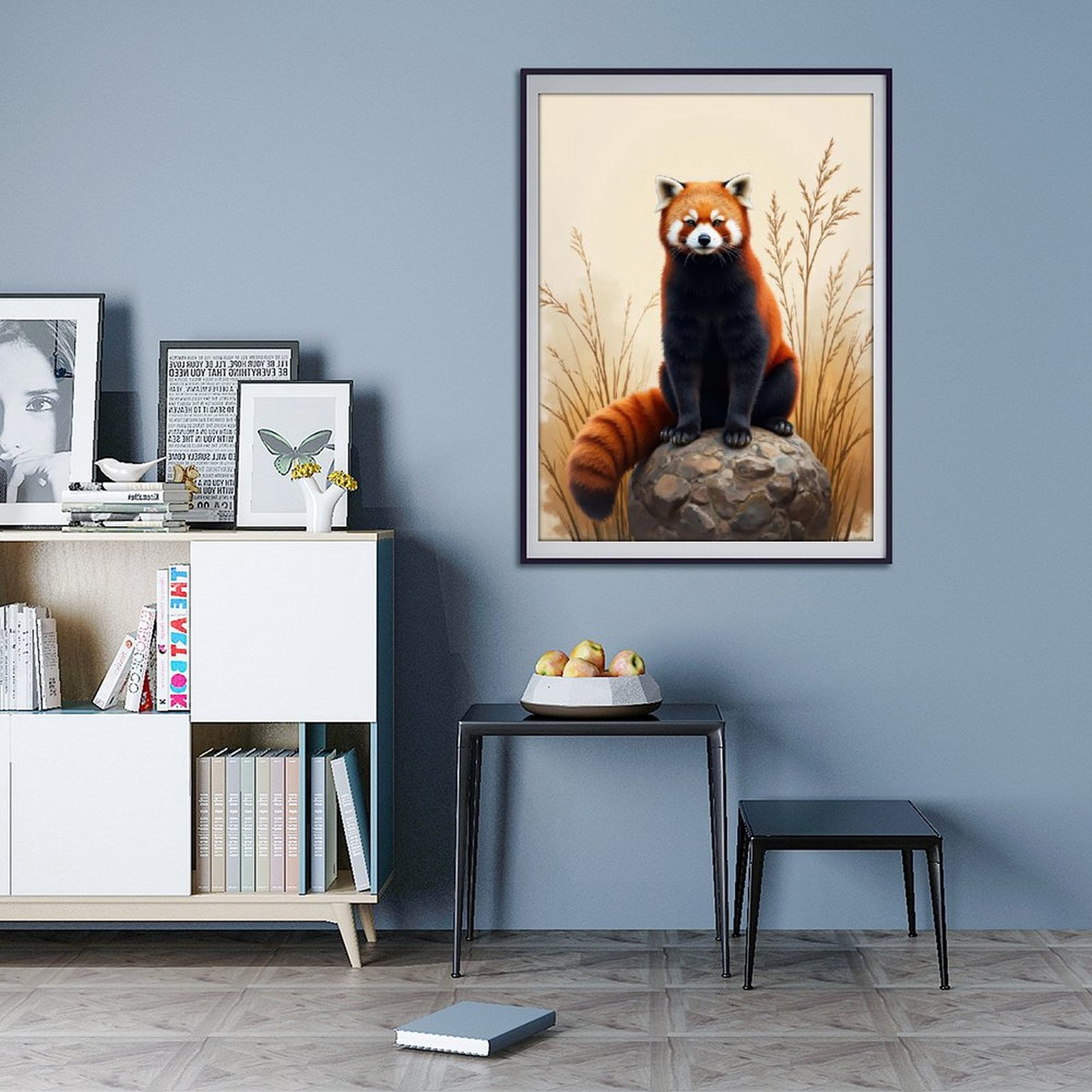Diamond Art Kits for Adults - 5d Red Panda On Rock Diamond Painting for Adults, Diamond Art for Adults Beginners, Diamond Painting Kits for Adults for Home Wall Decor