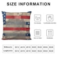 thumbnail image 5 of Throw Pillow Cover Patriotic Streaks Parallel American Flag Pattern Pillow Case, 5 of 5