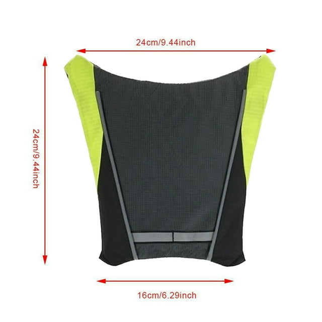 LED Cycling Vest Night Cycling Remote Control Bike Clothing cycling vest; with LED Turn Light Indicator, Dark Grey