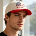 thumbnail image 6 of Red Patriotic Embroidered Baseball Cap, Classic Flag Pattern With Adjustable Head Circumference, Lightweight Sun Hat for Holiday Celebrations, Outdoor Activities, Parade Use and Summer Travel, 6 of 8