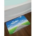 thumbnail image 2 of Country Bath Mat, Pathway towards Meadow Rural Countryside Miracle Supernatural Sky with Clouds, Non-Slip Plush Mat Bathroom Kitchen Laundry Room Decor, 29.5 X 17.5 Inches, Blue Green Brown, Ambesonne, 2 of 2