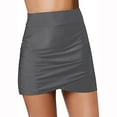 thumbnail image 2 of IROINNID Mini Elastic Waist Skirt For Women Bikini Bottom Swim Skirt Tulip Hem Beach Skirt Solid Color Skirt, 2 of 4