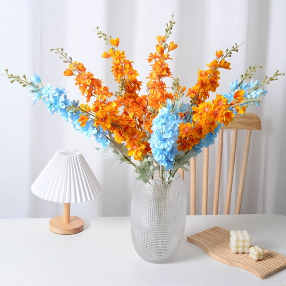 mdesiwst Artificial Flower for Vase UV Resistant Fake Silk Hyacinth Flower 34" Long Stem Fake Flower for Wedding Home Office Spring Summer Floral Arrangement