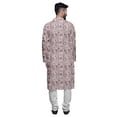 thumbnail image 3 of Atasi Printed Long Sleeve Kurta For Men Button Down Cotton Slub Ethnic Shirt, 3 of 5