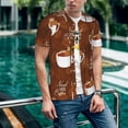 thumbnail image 6 of KLL Sloths Need More Coffee for Men's Baseball Shirts,Short Sleeve Casual Shirts Button Down Shirt for Men Beach Summer Wedding Shirt-Small, 6 of 7