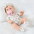 thumbnail image 3 of Qaailabf Cheap Stuff 30cm Reborn Doll Simulation Pacifier Boys and Girls Bib Change Soft Rubber Toy Gift, 3 of 3