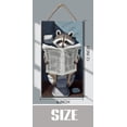 thumbnail image 4 of Vintage Raccoon Reading News Wooden Sign, Raccoon Lover Gift, Funny Toilets Wall Sign Animal Hanging Wall Sign for Home Office Bar Cafe Wall Art Decor 6x12 inches, 4 of 7