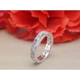 thumbnail image 5 of Silver & Stone Jewels Round Cut Cubic Zirconia 14K White Gold Finish Silver Women's Wedding Band Ring, 5 of 8