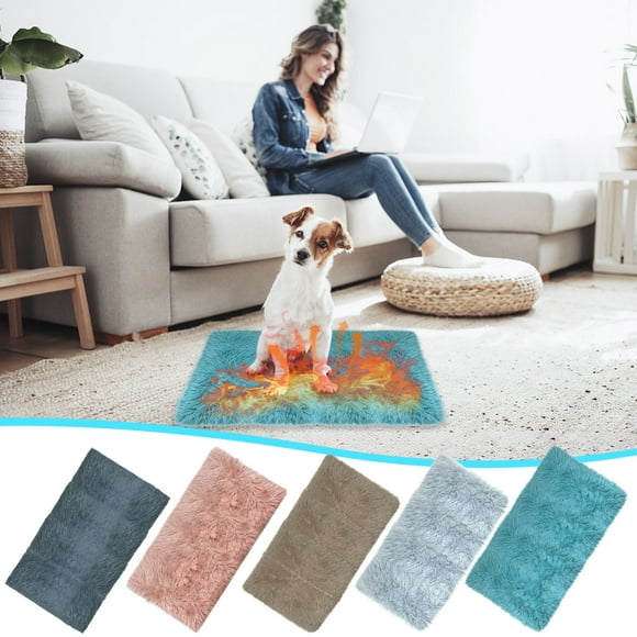 Fiudx Cómoda Colchoneta para Perros, Cama Duradera, Fácil de Transportar, Suave y Acogedora, Ideal para El Hogar, La Oficina o Viajes, Elegantes Colores Neutros, Tamaño 50 X 35 Cm, Juego de 1 Pieza.