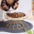 thumbnail image 2 of Raised Ceramic Cat Dish with Metal Stand - Whisker-Friendly, Anti-Vomit, Easy Clean, for Cats Small Dogs, 2 of 4