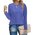 thumbnail image 2 of Fantaslook Women Plus Size Tops Pleated Crewneck Long Sleeve Shirts Dressy Casual Blouses Fall Tunic Tops, 2 of 7