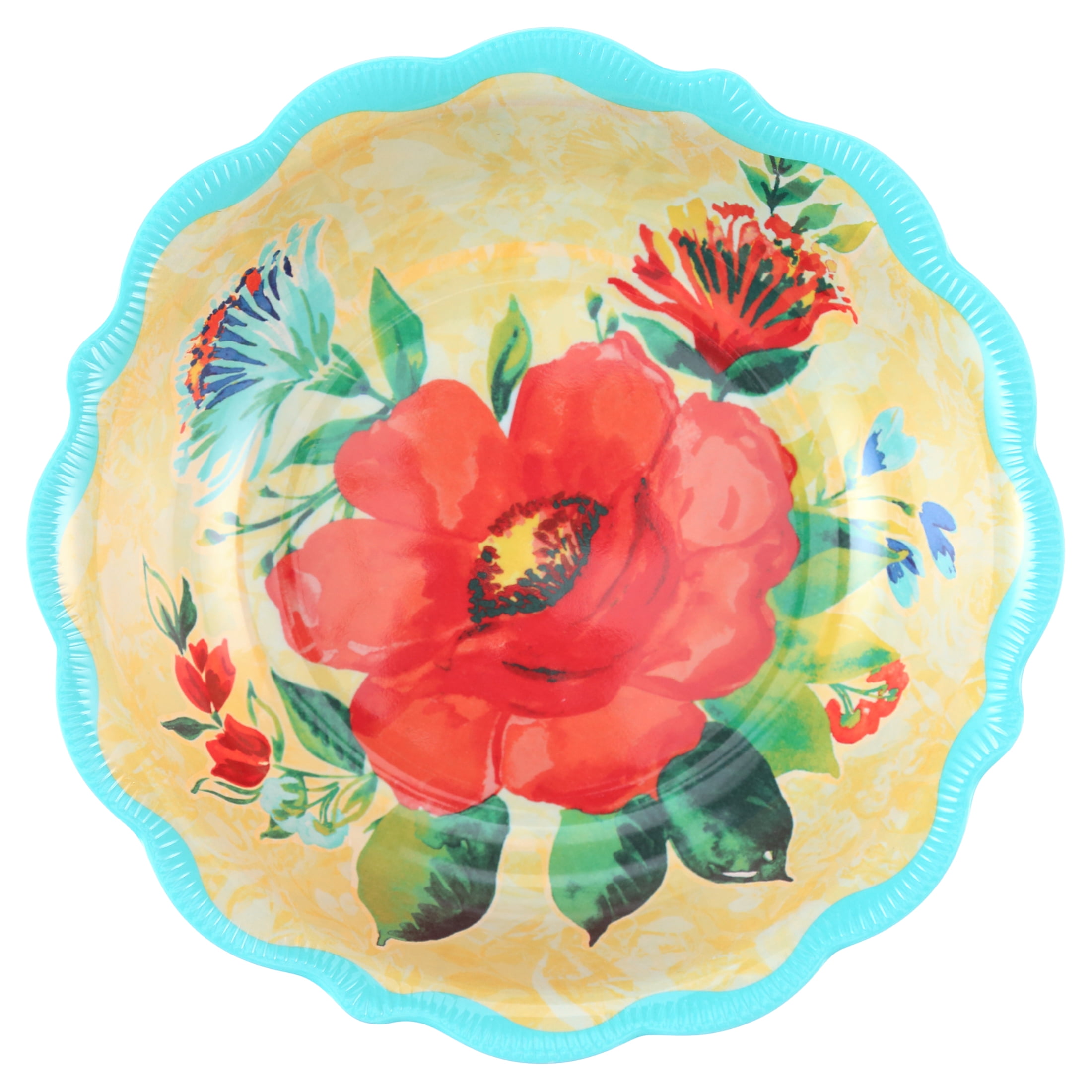 The Pioneer Woman Delaney Melamine Bowl, Teal