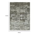 thumbnail image 5 of Benjara Monty 5 x 7 Area Rug, Abstract Pattern, Gray, Ivory Polyester, Cotton Back, 5 of 5