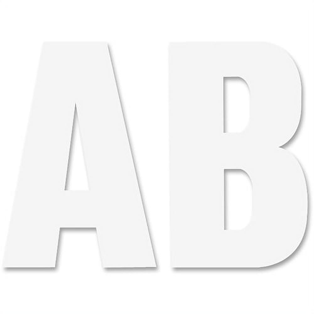 Chartpak, CHA01076, Vinyl Helvetica Style Letters/Numbers, 1 / Pack, White