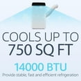 thumbnail image 6 of NEILA 14000BTU Inverter Portable Air Conditioner - Dual Hose Cools & Heats up to 750 Sq Ft, Functionality, Ultra-Quiet Sleep Mode, Dehumidifier & Easy Window Kit, 6 of 7