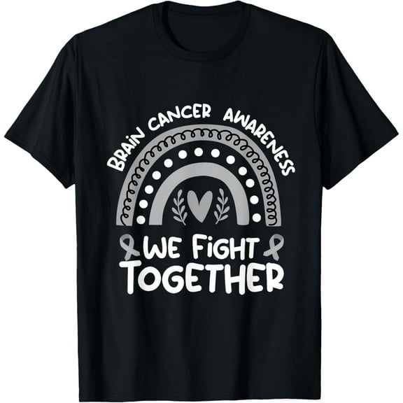 We Fight Together Brain cancer Awareness Shirt Brain cancer T-Shirt mens t shirt，black，women，funny，misfits，men，journey