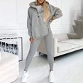 thumbnail image 2 of TNOBHG Sweatshirt Pants Set 2pcs/set Women Spring Casual Outfit Hooded Long Sleeve Sweatshirt Joggers Pants Set Long-sleeve Hooded Casual Set, 2 of 8