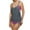 Gray, variant on Utoimkio Halter Tankini Bathing Suits for Women High Waisted Swimsuits Tie Side Swimming Suits Summer Floral Print Swimwear