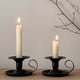 thumbnail image 5 of Juego de candelabros cónicos de 2 - Candelabros metálicos negros y dorados, 7,5x6x10cm para decoración de mesa de comedor para fiesta de Navidad de boda, 5 of 8