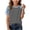 Gray, variant on Denim Patchwork T Shirts for Girl Short Sleeve Casual Summer Shirts Crewneck Basic Loose Fit Jean Blouse Lightweight Color Block Tops 4-15 Years