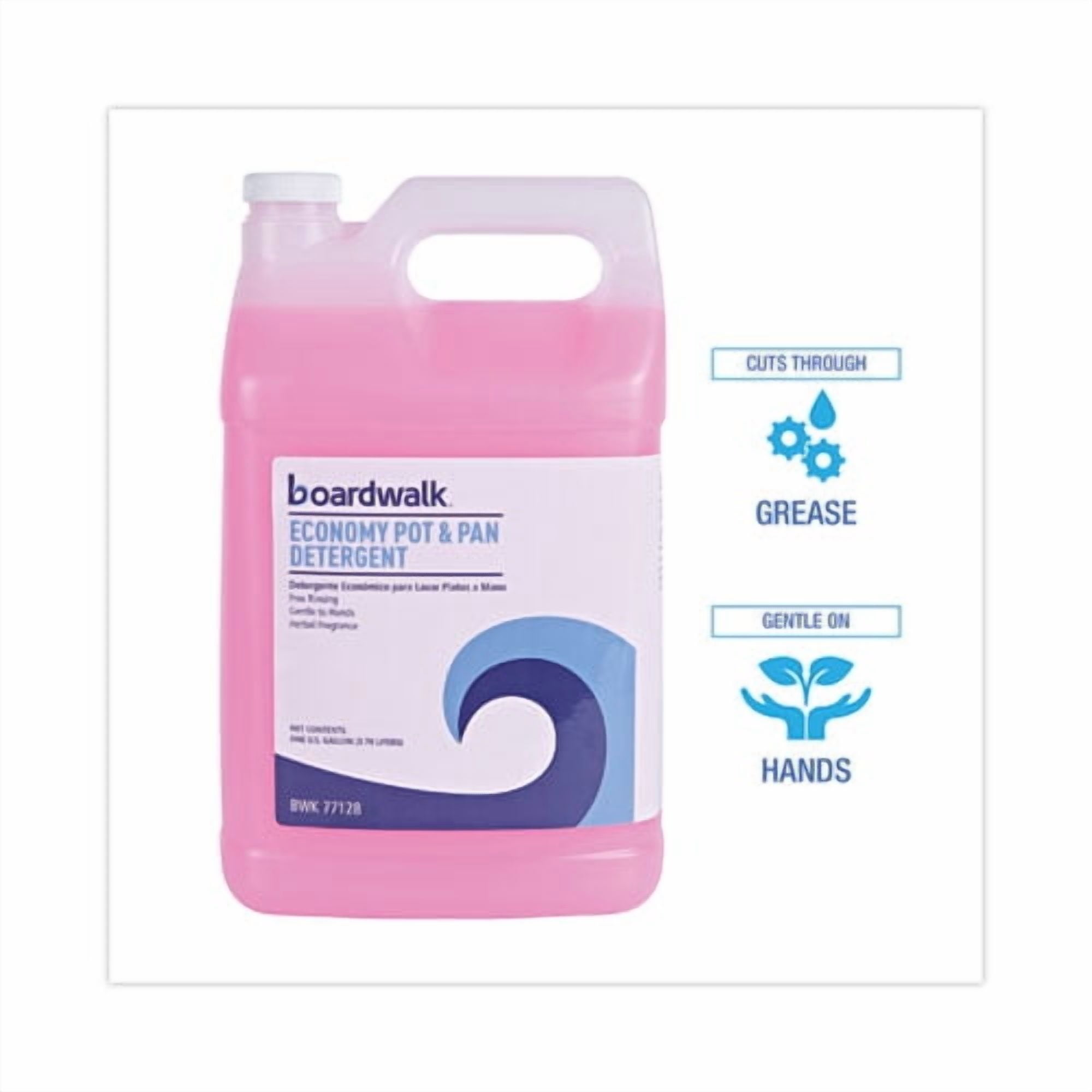 Industrial Strength Pot and Pan Hand Dishwashing Detergent, Herbal Scent, 1 gal Bottle, 4/Carton | Bundle of 5