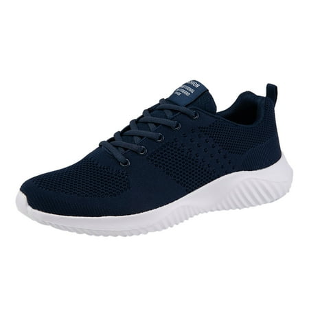 

Povozer Men s Mesh Casual Sport Shoes Perforated Sneaker(Blue 8.5)