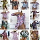 thumbnail image 2 of Traje de baño bikini plisado de tres piezas con estampado de Europa y Estados Unidos, 2 of 6