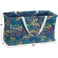 thumbnail image 4 of General Large Canvas Utility Tote Bag with Handles | Collapsible Storage Basket for Laundry, Groceries, College, Beach, Car & More | Water-Resistant Lining | 11"x22"x13", 4 of 18