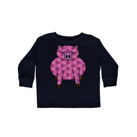 

Inktastic Patterned Pig Gift Toddler Boy or Toddler Girl Long Sleeve T-Shirt