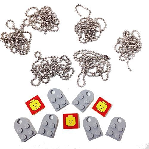 Lego heart necklace. Lego Valentine Heart Necklace/Keychain Bundle Kit (6) LBGray Modified 3