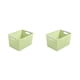 thumbnail image 2 of Cateissary Caja de plástico duradera - Organizador de almacenamiento apilable para habitación o dormitorio Organizador de dormitorio Cesta verde METRO 2piezas, 2 of 4