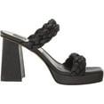 thumbnail image 6 of Dolce Vita Ashby Black Stella Block Heel Braided Straps Open Toe Heeled Sandals (Black Stella, 9), 6 of 6