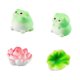 thumbnail image 2 of 4 figuras de ranas de resina en miniatura, adornos para el salpicadero, ranas con hojas, accesorios para el coche, decoración del salpicadero, 2 of 9