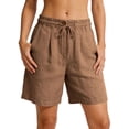 thumbnail image 2 of Horkkom High Waisted Shorts Women Drawstring Solid Color Straight Leg Shorts Loose Summer Comfy Shorts, S-3XL, 2 of 6