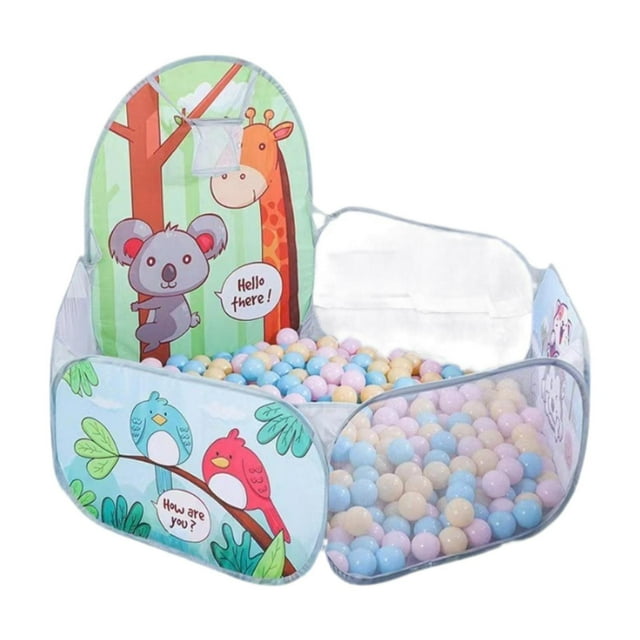 Tienda de juegos de pelota para niños, tienda de campaña plegable con pelotas, parque infantil para gatear con dibujos animados, piscina de pelotas 100 bolas