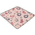 thumbnail image 7 of WOBOGO A Pattern with Christmas Stockings and Wreaths Baby Playmats Extra Large Waterproof Rollable Activity Pads for Toddlers 50×50inch, 7 of 7