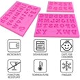 thumbnail image 3 of HAHADAXA 3Pcs Letters Mold and Numbers Alphabet Silicone Molds for Making Chocolate Covered Strawberries Uppercase Lowercase, Fondant, Candy, Baking Letter Cake Decoration, Epoxy Resin DIY Cr, 3 of 7