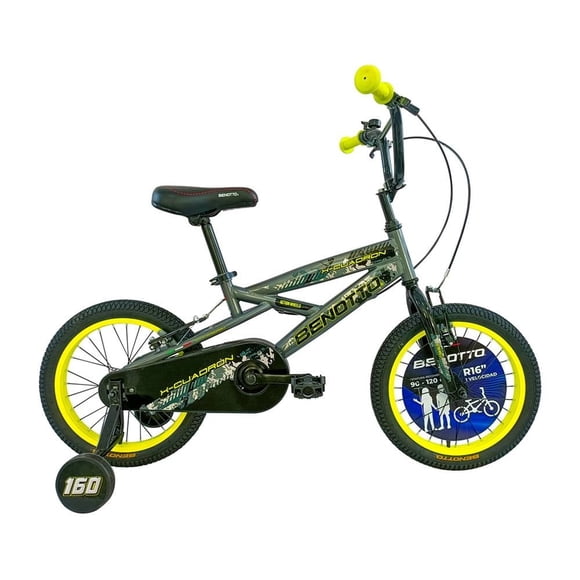 Bicicleta Benotto Xcuadron Cross Rodada 16 Gris/Amarillo