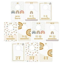 Modern Rainbow Closet Clothing Dividers / Trendy Rainbow Closet Organizers / 10 Newborn To 4T Clothes Organization Dividers / 4" x 6" Flat Boho Baby Nursery Divider Set