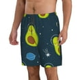 thumbnail image 2 of Disketp Men'S Swim Trunks Hawaiian Breathable Surf Beach Swimsuits Mesh Lining Beach Shorts With Pockets-Avocado In Space, 2 of 9