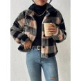 thumbnail image 7 of Cuteduck Women's Jacket Fall Winter Long Sleeve Lapel Loose Fit Double-Sided Fuzzy Fleece Casual Coat S-XL, 7 of 7