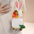 thumbnail image 4 of Creative Parrot Stuffed Animal Doll -7.9 '' Fun Parrot Cross Dressing Rabbit Plush Toy Gift for Birthdays, Home Decor, 4 of 6
