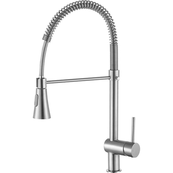 ANZZI Carriage Single Handle Pull Down Kitchen Faucet in Oil Rubbed Bronze Brushed nickel Nickel Finish