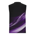 thumbnail image 3 of Hombres Moda Casual sin Mangas Impresión Suéter Cuello Redondo Tanque Deportivo, 3 of 4