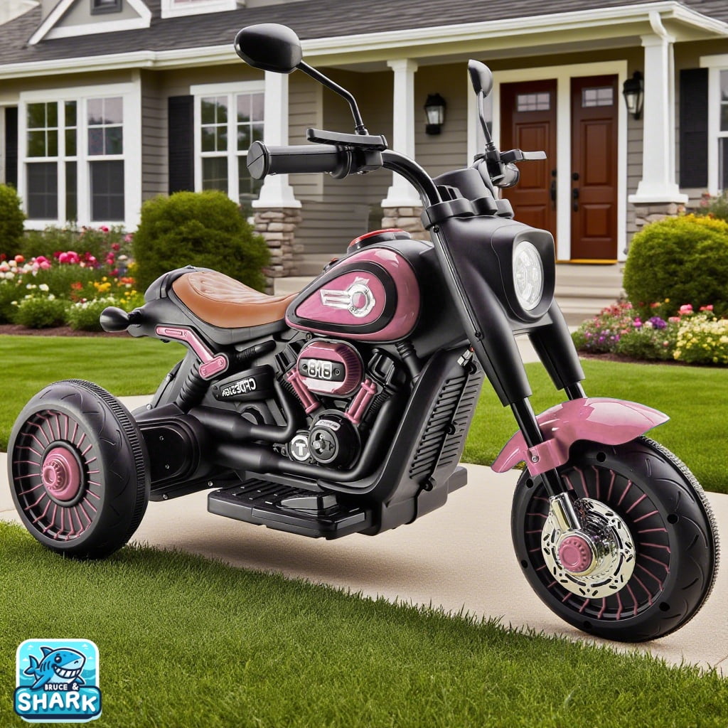 Bruce&Shark Toddler Motorcycle, 6V Battery Powered Electric Motorcycle with Headlights & Music, Kids Motorcycle Ride on Toy for Toddlers Boys 18+ Months