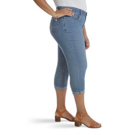 Lee Riders Lee Riders Women S Plus Comfort Waist Cuffed Capri
