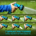 Aqua Joe HeavyDuty MultiFunction Hose Nozzle, Smart Throttle, 7 Spray