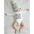 thumbnail image 3 of Newborn Baby Funny Social Distancing Quarantine Baby Long Sleeve Bodysuit 6M (3-6M) White, 3 of 5