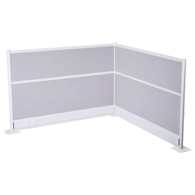 VEVOR Office Divider Privacy Partitions, 2-Pack, 72" x 48" Room Divider Walls, PET Workstation Cubicle Partition with Outlet Covers, Freestanding Privacy Panels for Office Library School